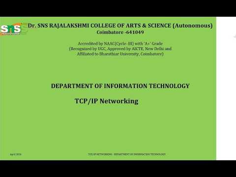 TCP/IP Networking | Networking Administration using Linux | SNS Institutions