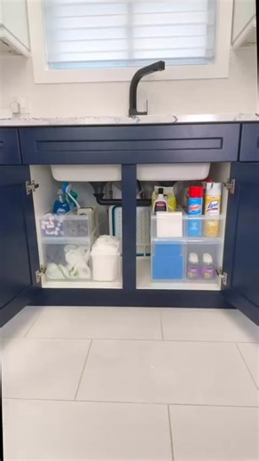 36K views · 83 reactions | Looking for simple ways to get organized in the new year? Start with a quick and easy under-the-sink makeover. 識 SHOP online: https://container.store/4gV9xUe @clutterbug_me chose the Stackable Under-The-Sink Organization Storage Kit from #TheContainerStore to take advantage of every square inch of this frequently used space. | The Container Store | Facebook
