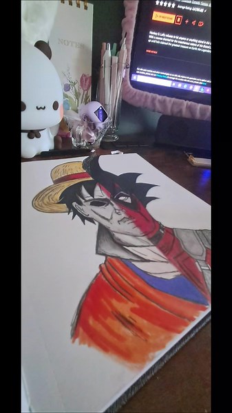 #luffy #deadpool #goku #michealmyers #drawing