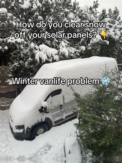 How do you clear snow off your solar panels?🧹 Soft brush or✋ Leave it melt