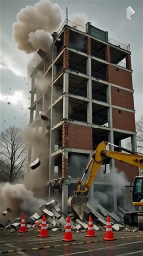 Big building demolition in America building demolition and hivey machine#constructionchannel#demolit