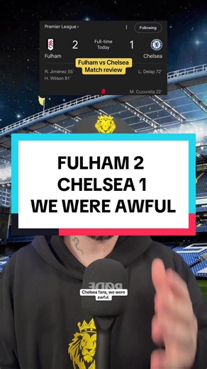 Chelsea fans, we were awful! Fulham vs Chesea match review with the game ending Fulham 2-1 Chelsea. Neto, awful, Palmer awful.. What are your thoughts? #chelseafc #cfc #ktbffh #chelseafans #chelsea