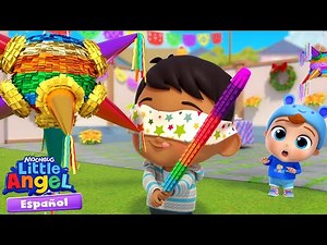 Vamos a romper la piñata en Navidad 🪅 Canciones Infantiles 🎵 Little Angel Español