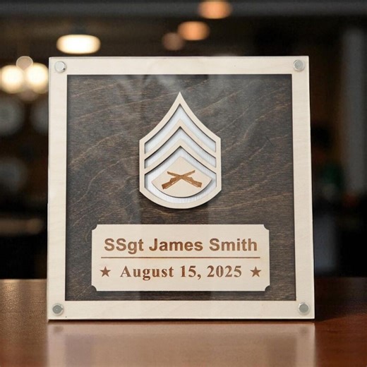 Marines Promotion Gift Plaque, Military Promotion Gift for Officer or Enlisted USMC, Perfect for Promotion, Retirement or PCS - Etsy