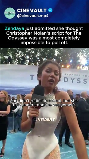 Zendaya says Nolan’s Odyssey script seemed IMPOSSIBLE! 📉😱 | #Shorts