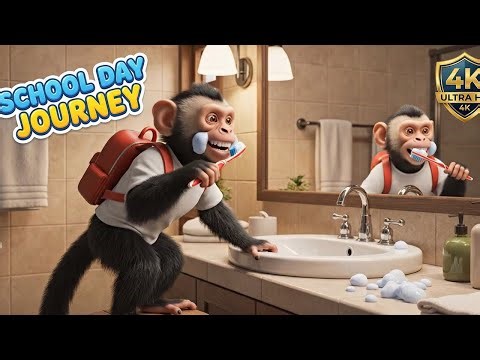 Little Monkey's Train Adventure: School Day Journey