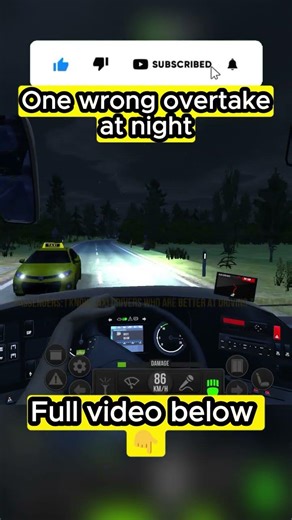 😱Worst night overtake ever 🚑⛈️ | Bus Simulator Ultimate | #zuuks #bussimulator #zuuksbussimulator
