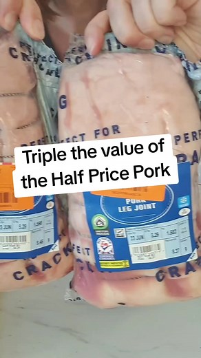 Let's make our food work hard for the money. Just because you managed to pick up reduced price meat doesn't mean that you shouldn't treat it as well as you would any full price premium piece from a high end butcher. Saving food from going to waste will always save you money. To make the most of this pork I rested the meat on 2 large onions and 2 large carrots. Making slits into the meat, stuff slivers of garlic mixed with fresh or dried rosemary and Olive Oil. Turn the meat over and season with 