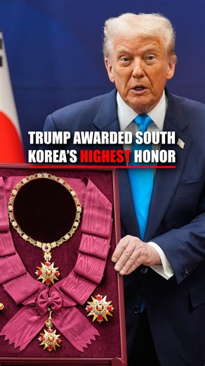 👑 GOLDEN RECEPTION: South Korea gifts U.S. President Donald Trump a replica gold crown and bestows the “Grand Order of Mugunghwa” — its highest national honor. | Fox News
