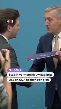 Stap in vorming nieuw kabinet: D66 en CDA hebben een plan