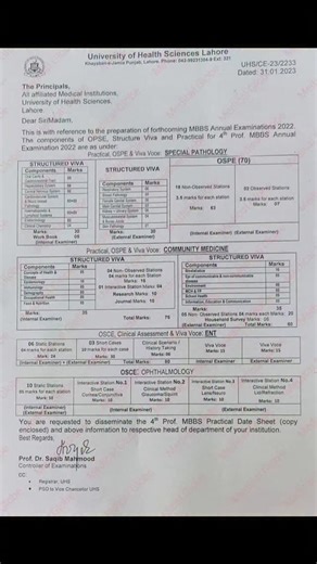 Alpha Medicos Guide AMG on Instagram: "#fourth hear mbbs ospe osce jugar Follow our @alphamedicosguide_amg For morr updates and shortcuts *yeh scheme follow hogi* Special patho 70 marks ospe 2 observed honge 18 non observed 60 marks ka viva hoga 30 for each internal external 5 marks work book and 15 internal total *150* Jiski ospe best hogai woh esme aram se pass hai Now *cmed* Research marks 10 Journal marks 10 Ospe 20 marks 4 non observed one interactive (for internal) House hold survey 5 mark