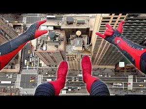 Spiderman Parkour POV - Late For EndGame Battle