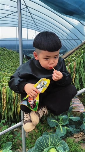 A Tired Boy Enjoys His Meal After Hard Work in the Field | Lesson of Effort#shorts