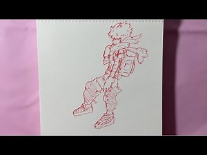 How to draw Midoriya step by step - My hero academia | Drawing Midoriya in 9 minutes