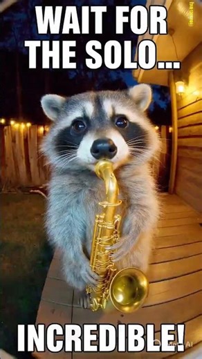 Random Raccoon Drops Legendary Sax Solo on Porch!