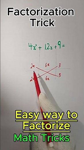 Factorization Trick | Algebraic Expressions | Easy Way to factorize #maths #factorization