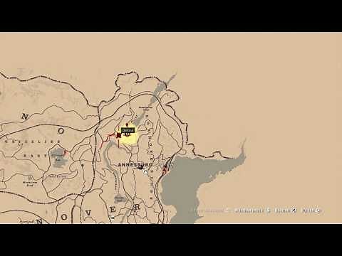 Red Dead Online Tesoro del Rio Kamassa / Kamassa River Treasure Map Location