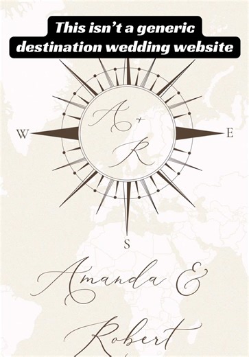 For destination weddings, the location matters. So your invitation should reflect it. This passport-style design turns your wedding website into part of the experience — with a cover personalized to your wedding destination, not a generic layout used by everyone else. It’s a destination wedding website that feels intentional, travel-inspired, and personal from the very first click. A true passport wedding website for couples whose love story includes a plane ticket. If your wedding starts with a