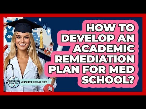 How To Develop An Academic Remediation Plan For Med School?