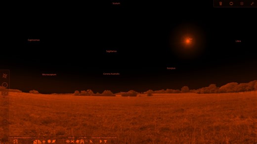 Stellarium - Allegheny observatory, Northern America - 02/12/2024