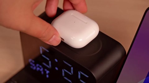 acer 7-in-1 Wireless Charging Station: Charger Stand for Multiple Devices for Apple - iPhone 16 15 14 13 12 Pro Max Apple Watch Airpods, Wireless Charger iPhone Charging Station with Bluetooth TimeSyn