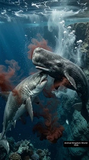 Megalodon vs. Sperm Whale: The Ultimate Deep-Sea Battle! 🦈🐋