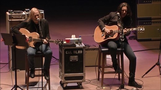 Gregg and Scott Sharrard played an acoustic set at Red Rocks Amphitheater in Colorado for the Laid Back Festival on September 25th, 2016. This would be Gregg's last time performing at Red Rocks. | Gregg Allman