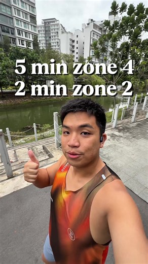 Back to slightly higher intensity runs! Program was 6 sets of 5 mins zone 4 followed by 2 mins zone 2. Thankful for the good weather today, overslept a little and struggled to get out of bed but im glad that i completed today’s workout 😎 #run #singapore #running #fitness #runwithben