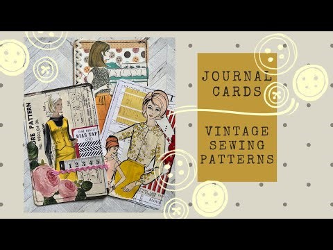 Junk Journal | Journaling Cards | Use Vintage Sewing Patterns | Step by Step