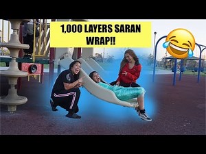 WRAPPED YOU-TUBER YURI WITH 1,000 LAYERS OF SARAN WRAP🤭