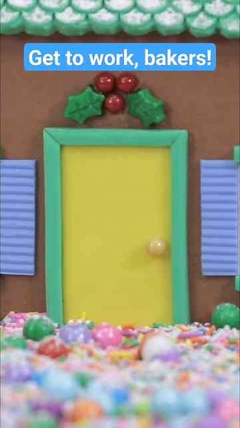 A twist on the gingerbread house, this time it's cake