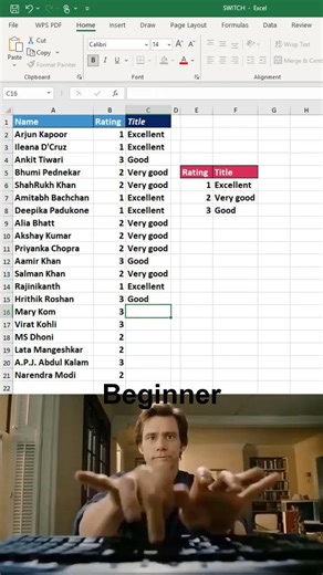 ms excel - beginner vs advanced PART 10 #excel