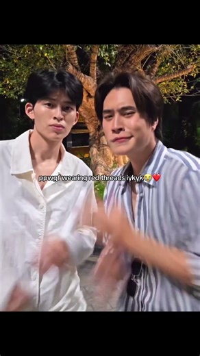 my ppwgf heart is crying😭 we know pond and gemini made merit together and they are the ones who probably gave phu and fot the red threads😭 i love my ppwgf😭❤️(phu is wearing two bcs he also made merit with sht cast) #pondphuwin #ppnaravit #phuwintang #geminifourth
