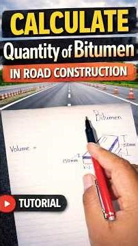 The Easiest Way to Calculate Bitumen!#civilengineering #construction #viral