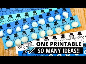 19 Easy Snowman Fine Motor Activities (One Simple Printable!)