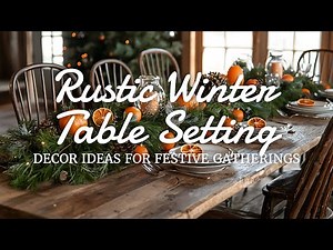 ❄️🍽️ Rustic Winter Farmhouse Table Setting: Decor Ideas for a Festive Gathering