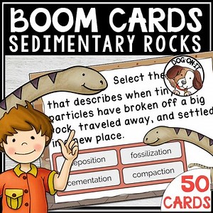 Weathering Erosion and Deposition Sedimentary Rocks Boom Cards 50 Digital Task