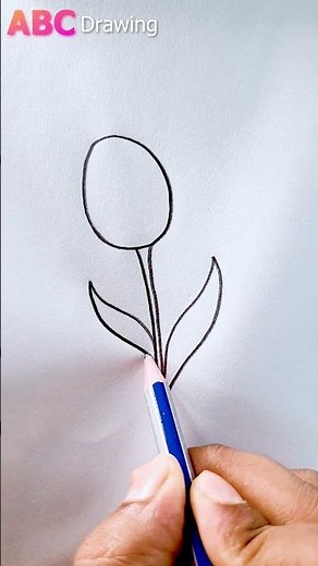 A Beautiful Tulip Drawing With Color | Easy Drawing Tutorial