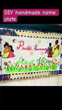 DIY name plate/how to make name plate at home #diy #nameplates #craft #handmade #letterboard