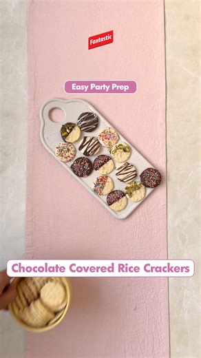 Try these Chocolate Covered Rice Crackers — the ultimate easy party snack loved by the whole family! | Fantastic Snacks | Facebook