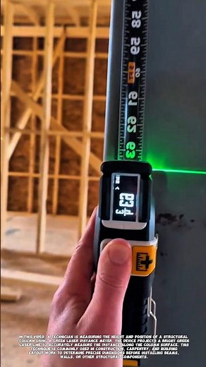 Measuring Column Height with a Green Laser Distance Meter | Precision Construction Tool.