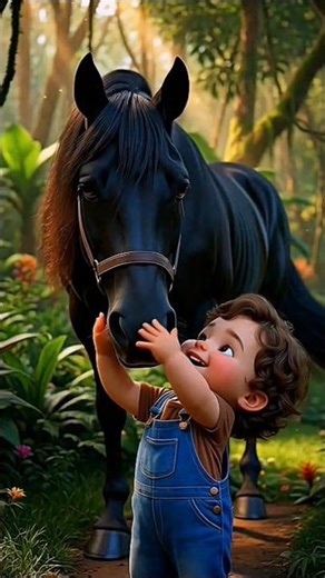 The Black Horse and The Boy: An Eternal Journey #shorts #cartoon