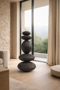 Large Wooden Floor Sculpture, Tall Organic Modern Decor, Abstract Statement Solid Wood Sculpture - Etsy