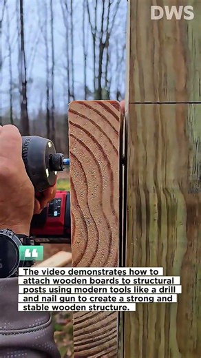 Fast Wooden Fence Installation Using Drill and Nail Gun | Construction Woodworking
