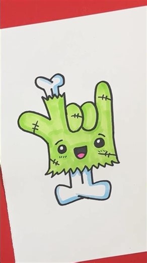 Let’s Draw a Zombie Hand #halloween #zombie #halloweendrawing