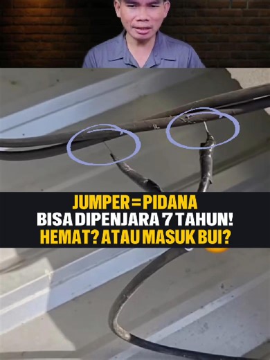 Kelihatan sepele. Cuma kabel kecil sebelum meteran. Tapi itu bukan trik hemat listrik. Itu pencurian tenaga listrik. UU No. 30 Tahun 2009 jelas: Bisa penjara sampai 7 tahun. Denda sampai 2,5 Miliar. Belum termasuk tagihan susulan & pemutusan. Hemat boleh. Curang jangan. ⚡ Listrik itu soal keselamatan, bukan akal-akalan. #jumperlistrik #pencurianlistrik #instalasilistrik #bahayalistrik #edukasiteknik