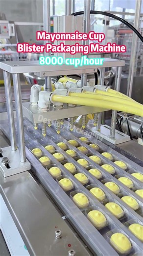 Cup Mayonnaise Blister Packaging Machine | High Precision Liquid Filler