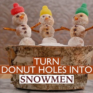 408K views · 3.6K reactions | Turn doughnut holes into snowmen for an easy holiday treat! | Food Network | Facebook