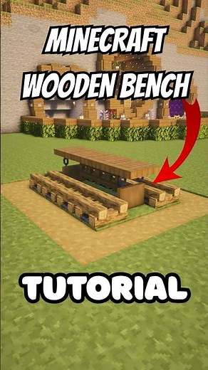 🪵Minecraft Wooden Bench Tutorial✨ #shorts #minecraft
