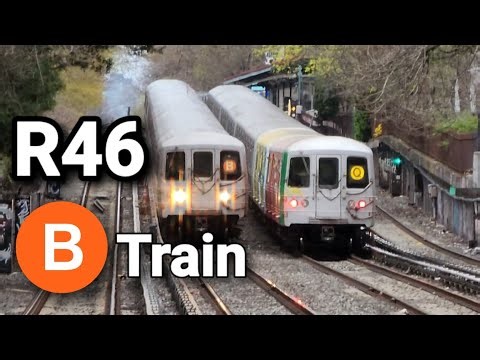Rare: NYC Subway R46 B Express Train at Newkirk Plaza
